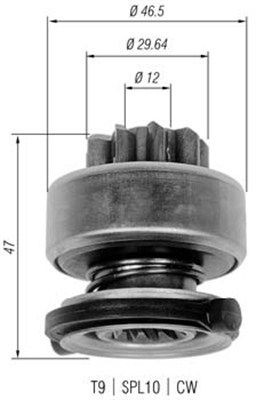 MAGNETI MARELLI Lite tannhjul, starter 940113020335 MAGNETI MARELLI 940113020335 Friløpsgir, starter Toyota Supra A70 til en fordelagtig pris