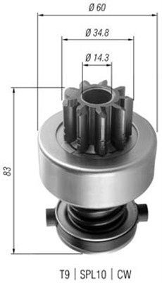 MAGNETI MARELLI Hammastrummel, starter 940113020358 MAGNETI MARELLI 940113020358 Vabajooks, starter Mercedes S212 odav