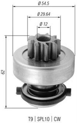 MAGNETI MARELLI Pastorok żtartéra 940113020377 Voľnobeżná prevodovka żtartéra PEUGEOT MAGNETI MARELLI 940113020377