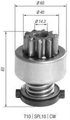 MAGNETI MARELLI Γρανάζι, μίζα 940113020393 MAGNETI MARELLI Γρανάζια σφόνδυλου αδρανείας, εκκινητής MERCEDES-BENZ 940113020393