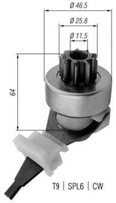 MAGNETI MARELLI Rondsel, startmotor 940113020421 Fiat MULTIPLA Vrijwielaandrijving, starter MAGNETI MARELLI 940113020421