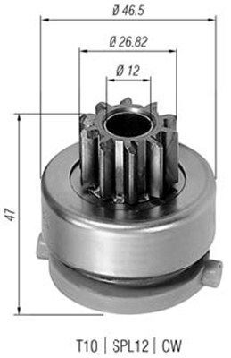 MAGNETI MARELLI Lite tannhjul, starter 940113020423 Friløpsgir, starter MAGNETI MARELLI PUMA 940113020423 billige