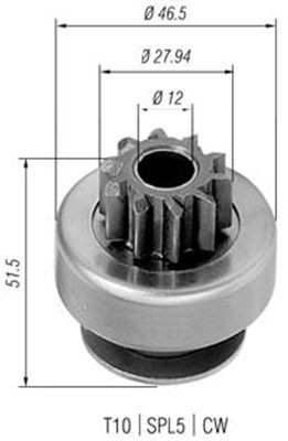 MAGNETI MARELLI Pastorok żtartéra 940113020424 MAGNETI MARELLI Voľnobeżná prevodovka żtartéra BMW 940113020424
