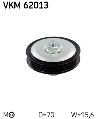SKF Rolo tensor, correia trapezoidal estriada VKM 62013 Polia tensora SKF Nissan SKYLINE VKM 62013