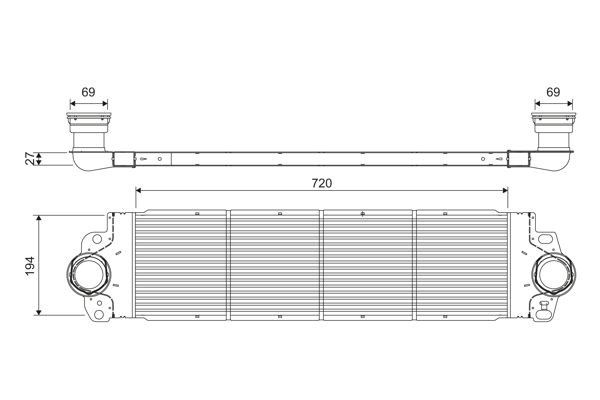 Intercooler VALEO 818272 VALEO 818272 Radiador do ar de sobrealimentação Volkswagen MULTIVAN 2005