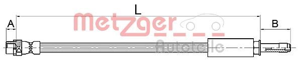 METZGER Bremseslange 4110145 Bremseslange METZGER DEFENDER 4110145 billige