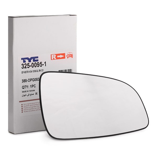 TYC Speilglass, ytterspeil 325-0095-1 325-0095-1 Sidespeilglass TYC OPEL COMBO