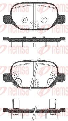 REMSA Bremseklosser 0727.32 Bremsekloss-sett REMSA 124 0727.32 billige