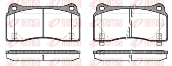 REMSA Piduriklotsid 0983.30 REMSA 0983.30 Pidurikattekomplekt, ketaspidur Nissan GT-R R35 hind