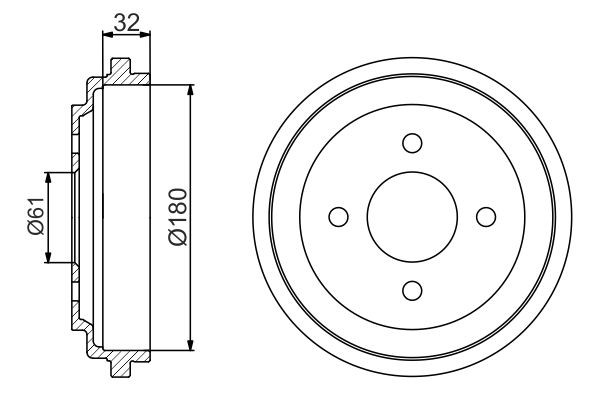 BOSCH Tambour de frein 0 986 477 164 Tambour de frein BOSCH TOWNSTAR 0 986 477 164 pas cher
