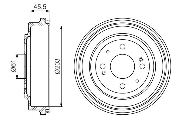 BOSCH Bromstrumma 0 986 477 166 0 986 477 166 BOSCH Trumbroms Honda