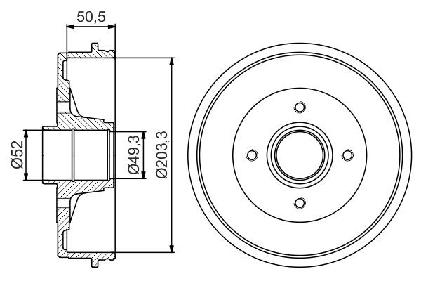 Bremstrommel BOSCH 0 986 477 197 BOSCH 0 986 477 197 Bremstrommeln NISSAN NOTE 2013 Kosten