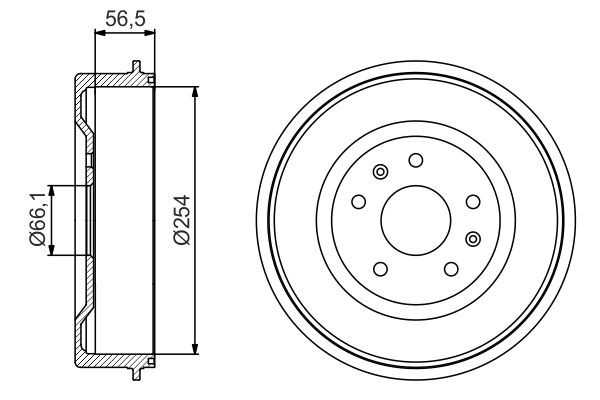 Brake drum BOSCH 0 986 477 227 BOSCH 0 986 477 227 Brake drum Land Rover FREELANDER 1999