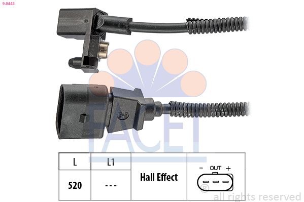 FACET Capteur PMH 9.0443 Capteur regime moteur FACET GOL 9.0443 pas cher