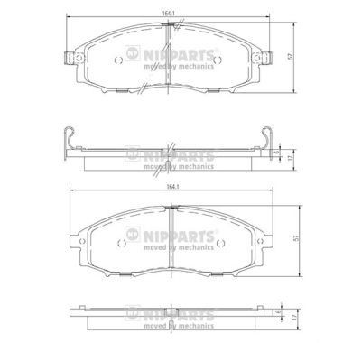 NIPPARTS Τακάκια φρένων J3601088 Τακάκια NIPPARTS KUBISTAR J3601088 φθηνά