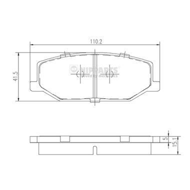 NIPPARTS Remblokken J3608003 NIPPARTS J3608003 originele Race-remblokken Suzuki Jimny SN kosten