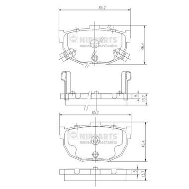 NIPPARTS Jarrupalat, levyjarru J3610505 J3610505 NIPPARTS Jarrupalat Nissan SENTRA hinta