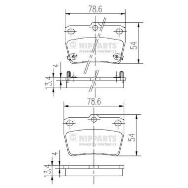 NIPPARTS Kit pastiglie freni J3612020 J3612020 Pastiglie dei freni NIPPARTS CHEVROLET EPICA costo