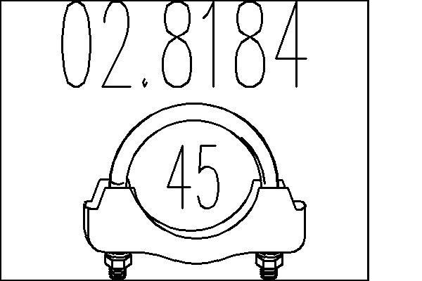 MTS Exhaust clamp 02.8184 JAGUAR XJ MTS exhaust clamp 028184