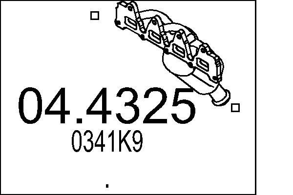 MTS Καταλύτης 04.4325 04.4325 Καταλύτης CITROËN C-CROSSER MTS