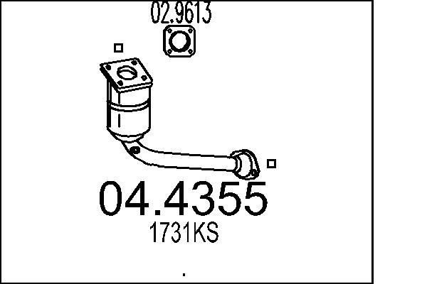 MTS Katalysator 04.4355 04.4355 MTS katalysator PEUGEOT J9