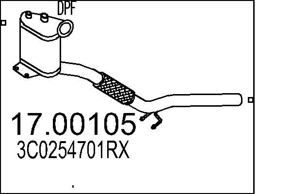 MTS Diesel particulate filter 17.00105 17.00105 MTS diesel particulate filter (dpf) for HONDA CRX