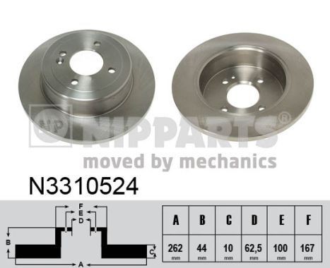 NIPPARTS Disque de frein N3310524 Hyundai GRANDEUR Disques NIPPARTS N3310524