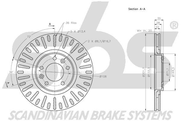 sbs Bremseslange 13308523107 sbs Bremseslange LANCIA 13308523107