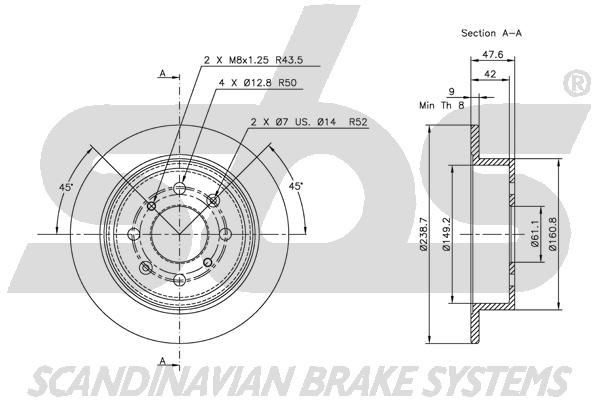 sbs Bremseslange 1330853215 Bremseslange sbs KIA 1330853215