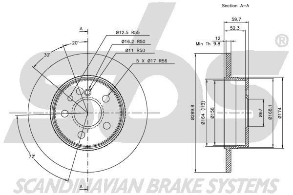 sbs Bremseslange 1330853924 Bremseslange sbs Renault MODUS 1330853924