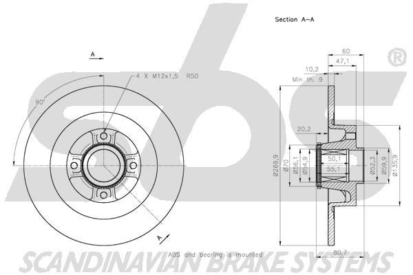 sbs Tubo flexível de travão 1330855206 Mangueira de travão SUZUKI sbs 1330855206