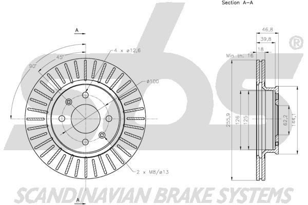 sbs Bremseslange 13308545123 13308545123 Bremseslange TOYOTA TUNDRA sbs