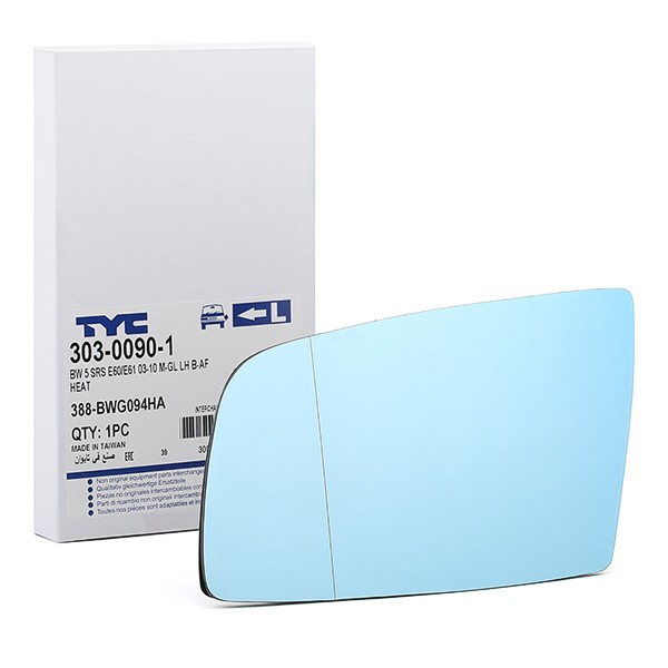 TYC Miroir de rétroviseur 303-0090-1 Verre de rétroviseur BMW TYC 303-0090-1