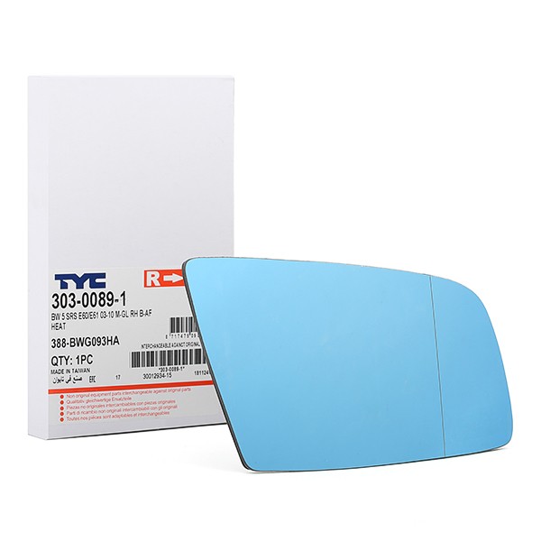 TYC Spejlglas, udvendig spejl 303-0089-1 TYC 303-0089-1 originale Sidespejl glas MERCEDES-BENZ T2 pris