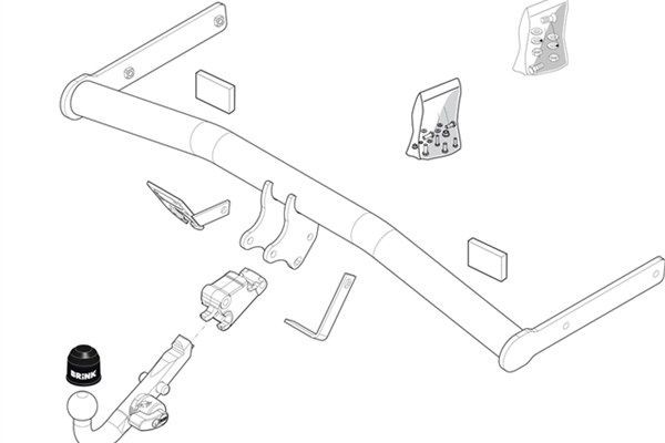 BRINK Gancio traino 427600 BRINK 427600 Ganci rimorchio Volkswagen Transporter Standard Passenger Van originali prezzo