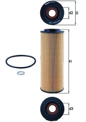 Oljefilter MAHLE OX 775D MAHLE OX 775D Oljefilter KIA MOHAVE / BORREGO 2007