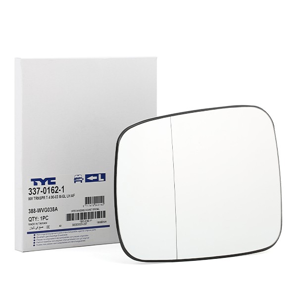 TYC Vidro de espelho, espelho retrovisor exterior 337-0162-1 TYC 337-0162-1 Vidro espelho retrovisor VW Polo 9n Sedan originais preço