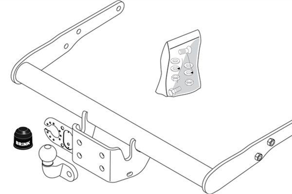 BRINK Anhängerkupplung 426900 426900 Anhängerkupplung BRINK DAIHATSU TREVIS