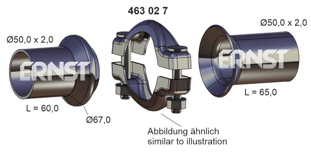 ERNST Reparatursatz, Abgasrohr 463027 463027 ERNST TOYOTA URBAN CRUISER Vorderrohr Kosten