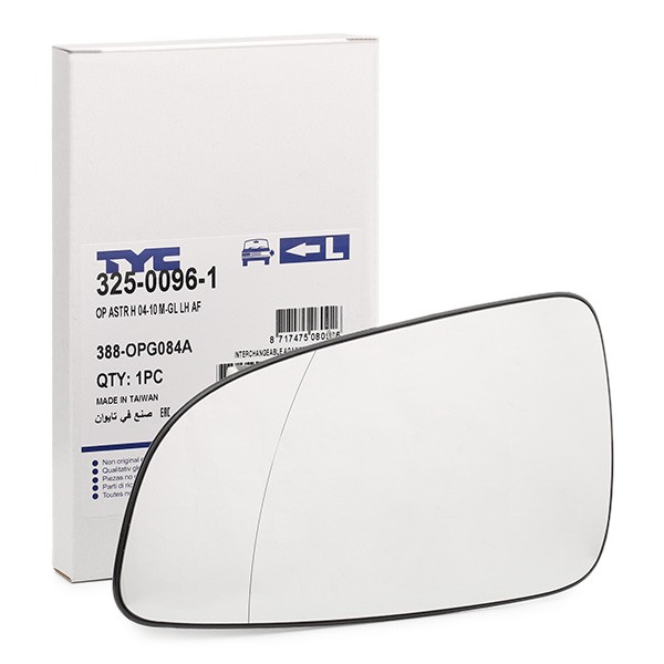 TYC Vidro de espelho, espelho retrovisor exterior 325-0096-1 Espelhos retrovisores exteriores TYC INSIGNIA 325-0096-1 baratos
