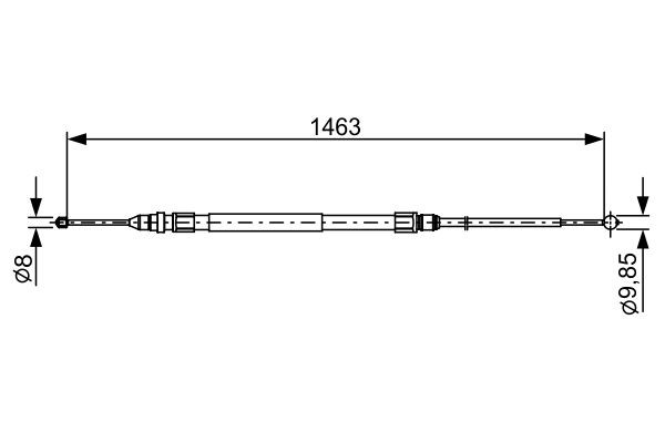 BOSCH Handremkabel 1 987 482 492 Chrysler PACIFICA Handremkabel BOSCH 1 987 482 492
