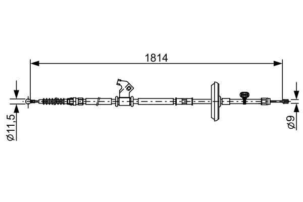 Handremkabel BOSCH 1 987 482 502 BOSCH 1 987 482 502: Handremkabel Chevy CRUZE 2024