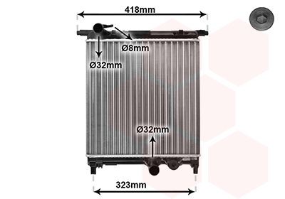 VAN WEZEL Radiators, Motora dzesēšanas sistēma 58002325 Dzesēšanas radiatori VAN WEZEL Volkswagen TRANSPORTER 58002325