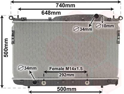 Radiateur VAN WEZEL 81002135 VAN WEZEL 81002135 Koelmodule CHEVROLET EPICA 2008