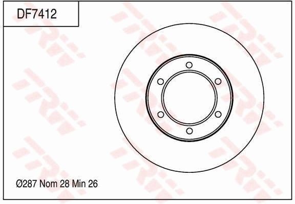 Disque de frein TRW DF7412 TRW DF7412 Disques de frein TOYOTA DYNA 2014