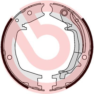 BREMBO Jarrukenkäsarja, seisontajarru S 30 527 S 30 527 BREMBO Käsijarrukengät Hyundai IONIQ hinta