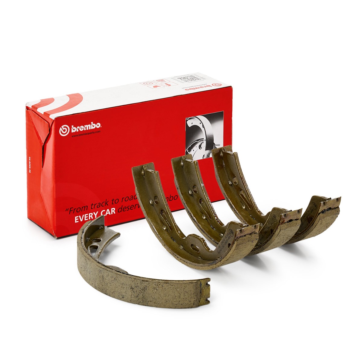 BREMBO Jogo de maxilas de travão, travão de estacionamento S 65 504 S 65 504 BREMBO Maxilas do travão de estacionamento Dacia baratos