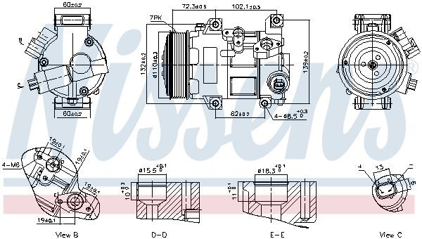 NISSENS AC-kompressor 89516 89516 NISSENS ac-kompressor TOYOTA PREVIA