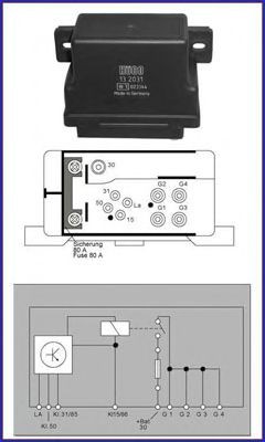Relé żeraviaceho systému HITACHI 132031 HITACHI 132031 Relé žhavenia MERCEDES-BENZ 100 2012