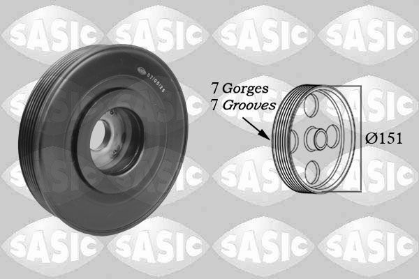 SASIC Puleggia cinghia albero a gomiti 2154017 2154017 costo Puleggia albero motore VOLVO V40 Station wagon SASIC